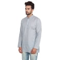 thumbnail image 3 of Kurta Courte en Coton pour Hommes Vêtements de Mode Indienne (Gris, G), 3 of 6