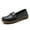 Black, variant on Women's Casual Loafers Slip On Leather Shoes Lightweight Casual Walking Shoes Female Moccasins Classic Penny Loafer Flats Boat Shoes