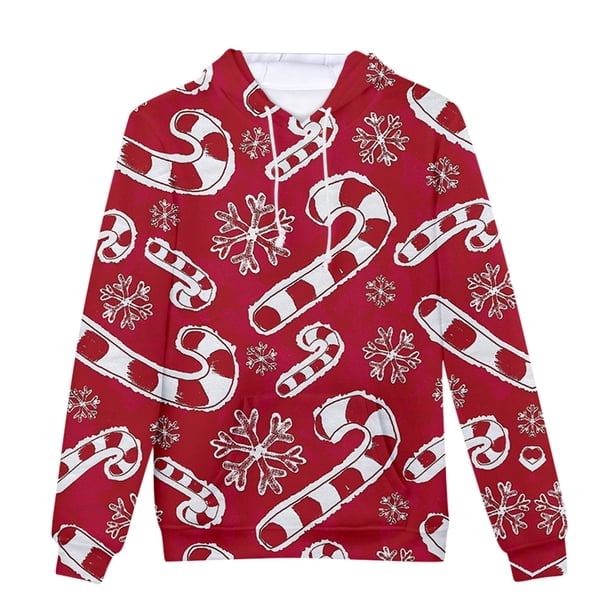 Sudaderas de Navidad Moda Para Hombre Suéter de Navidad Informal Sudadera Con Capucha de Impresión Digital de Lana Odeerbi ODB121483