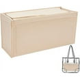 thumbnail image 2 of Felt Bag Organizer for Tote Felt Bag in Bag Removal Inner Bag Large Capacity Storage Bag for L Onthego MM 35 & D Small Book Tote Cosmetic Bag 11.8x 4.3x 5.9 Inch Khaki, 2 of 9