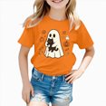 thumbnail image 2 of CAUYDY Kid Girl Boy Halloween Shirts Graphic T-Shirt Funny Spooky Season Outfit Fall Short Sleeve Tees Tops,5-6 Y, 2 of 7