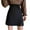 Black, variant on KHONTS Women Solid Color A-Line Mini Skirts Summer Soft High Waist Casual Skirts Versatile Stretchy Party Skirts Black XS