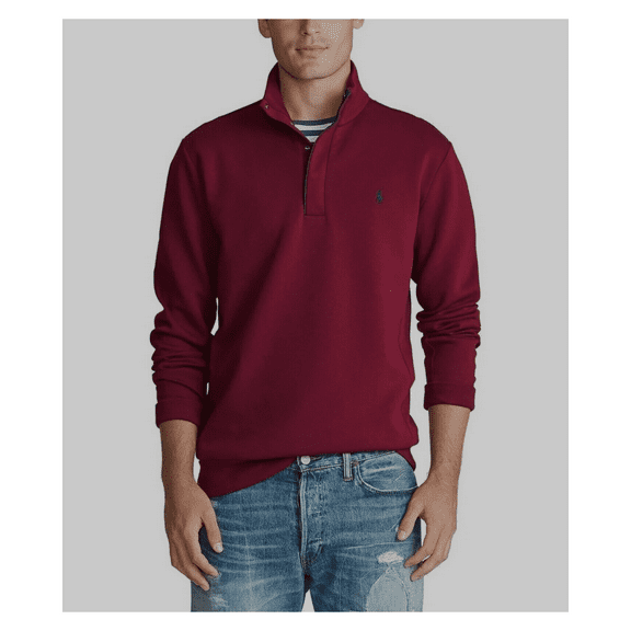 Polo Ralph Lauren Men's Fleece Mockneck Pullover, Red, Small