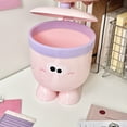 thumbnail image 4 of AuroraX Pink Desk Trash Can with Lid 2.3L Cute Funny Girly Wastebasket Plastic Modern Garbage Bin for Dormitory Livingroom Office, 4 of 6