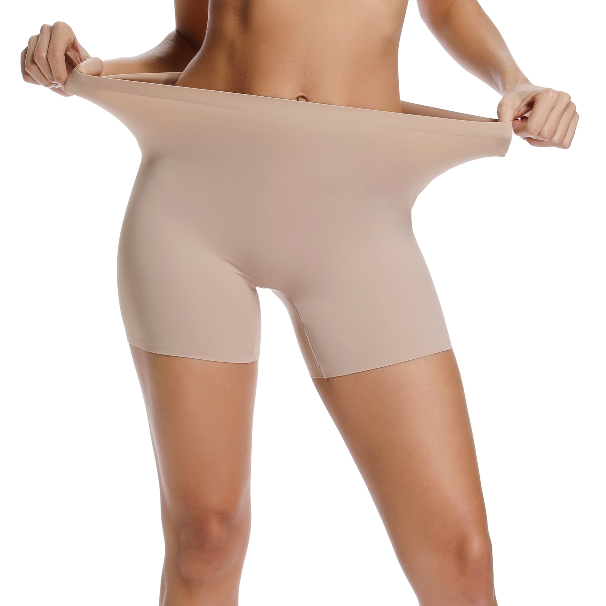 JOYSHAPER Slip Shorts for Under Dresses Women Seamless Boyshort Panties Anti Chafing Thigh Bands Underwear