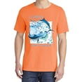 thumbnail image 2 of Wild Bobby, A Little Bait Catches a Large Fish Swordfish, Garment-Dyed Washed Look Short Sleeve Tees, Neon Orange, 2XL, 2 of 3