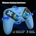thumbnail image 5 of LED Wireless Controller for P5, Compatible with P5 Pro/Slim/PC, Dual Vibration, Macro/Turbo Function, 3.5mm Audio Jack, 6-Axis Motion Controller Gamepad with Speaker, 5 of 8