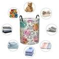 thumbnail image 3 of Lsque Skull and Flowers pattern Laundry Hamper Basket, Tall Woven Rope Hamper Basket for Clothes, Lightweight Storage Basket, Collapsible Waterproof-Medium, 3 of 8