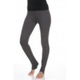 thumbnail image 1 of White Mark Cotton Solid Leggings, 201-Charcoal - Small, 1 of 1