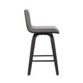 thumbnail image 4 of Hawthorne Collections 26" Modern Faux Leather Swivel Counter Stool in Gray, 4 of 6
