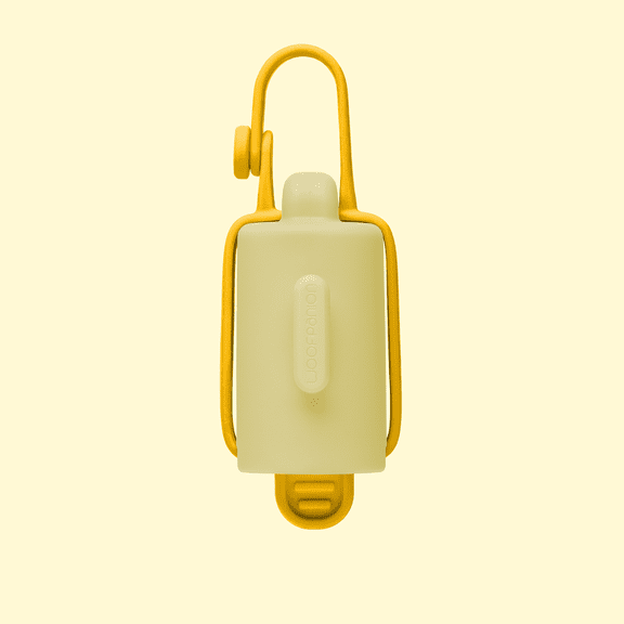 Woofpanion Dog Poop Bag Dispenser with 15 Unscented Waste Bags, Yellow
