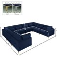 thumbnail image 4 of Meridian Furniture Julia Navy Velvet Modulaire Sectionnel, 4 of 4