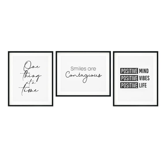 Designs ByLITA Motivational Mantras Improve Your Day 11 x 14" Wall Art UNFRAMED Print (3 Pack)