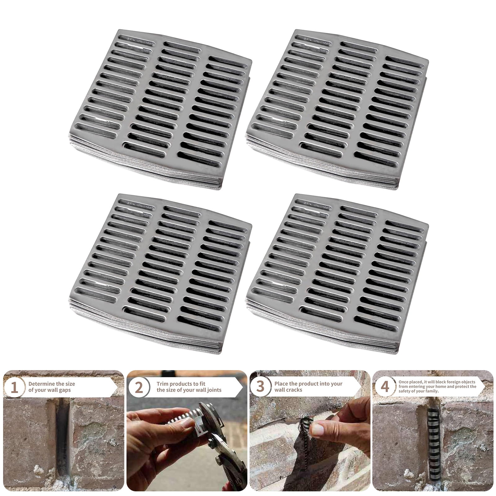 Set of 40 Brick Wall Weep Vent Covers Protections Weep Hole Grills set Masonry Weep Hole Accessories for Home & Garden