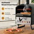 thumbnail image 4 of Patiojoy Outdoor 16" Wood Fired Pizza Oven 2-Layer Pizza Maker with Square Stone, 4 of 10