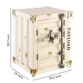 thumbnail image 4 of Garage Storage Cabinets with Doors and Shelves, Industrial Side Table, Container Style Nightstand, Metal Lockable Storage Cabinets for Home, Office, White, 4 of 5