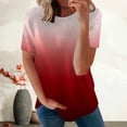 thumbnail image 2 of TAGOLD Womens Summer Plus Size Tops,Tops for Womens,Fashion Women Summer Loose Print Round-Neck T-Shirt Short Sleeve Casual Blouse, 2 of 5