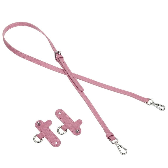 Leather Shoulder Strap, Adjustable Purse Straps Replacement Kit with Clasp for Handbag, Pink