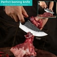 thumbnail image 4 of Meat Cleaver Knife Handmade Forged Butcher Knife for Kitchen Stainless Steel Full-Tang Boning Chop Knife, 4 of 8