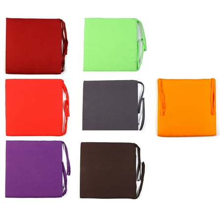 Quick Dry Foam Patio Cushions 38x38x2cm Dinning Chair Seat Pad Cushion Mat with Ties For Home Garden Patio Office Outdoor Indoor ()