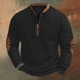 thumbnail image 1 of Blusas y camisas de manga larga con cuello redondo Sudadera con capucha de cuello redondo para hombre Jersey estampado Blusa de poliéster de manga larga para hombre, 1 of 4
