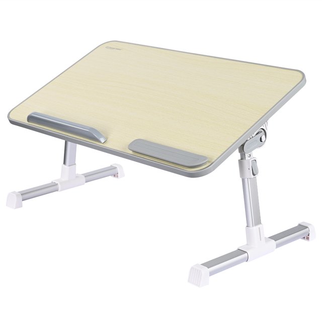 20.5 x 11.8 inch Foldable Lap Desk, Height & Angle Adjustable Ergonomic Laptop Table with Non-Slip Surface, Portable Sofa Breakfast Tray Bed Table for 17" Laptop