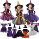 thumbnail image 2 of Vestido de Halloween de calabaza de fantasía para niñas, disfraz de bruja, vampiro, payaso, Festival, fiesta, vestido de baile, vestido de princesa para niños, 2 of 5