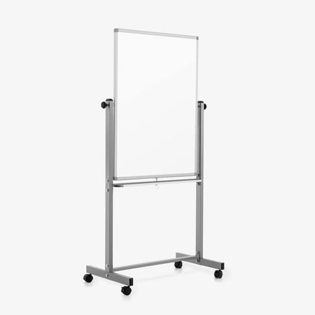Luxor Dry Erase Magnetic Mobile Porcelain White Board, 30x40, Double-Sided