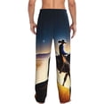 thumbnail image 3 of Daiia Azure Sky Western Desert Cowboy Men's Sleep Pant with Pockets and Drawstring,Pajama Pants-Medium, 3 of 9