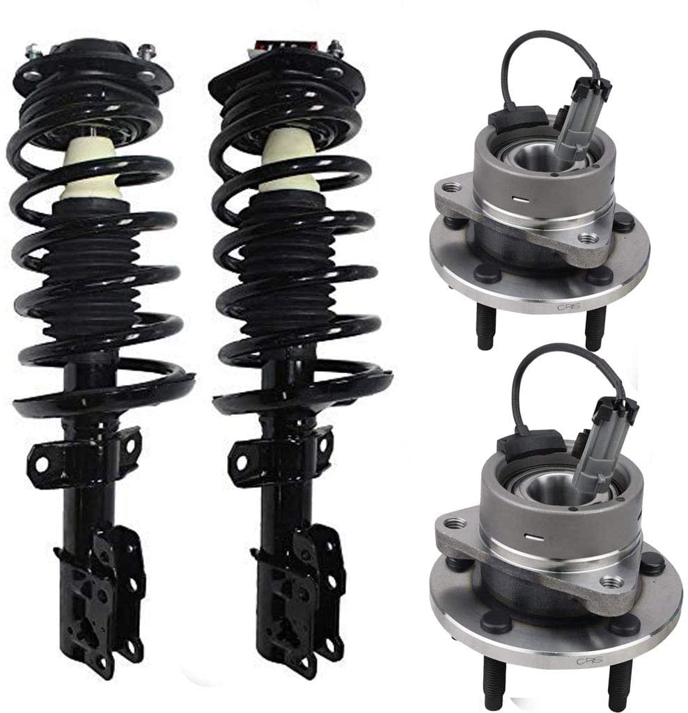 2 Front Strut & Coil Spring Assemblies and 2 Front Wheel Bearing & Hub