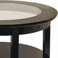 Winsome Wood Genoa Round Coffee Table with Glass Top, Espresso Finish