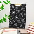 thumbnail image 5 of FMSHPON Christmas Snowflakes Clipboard Hardboard Wood Nursing Clip Board and Pull for Standard A4 Letter 13x9 inches, 5 of 7