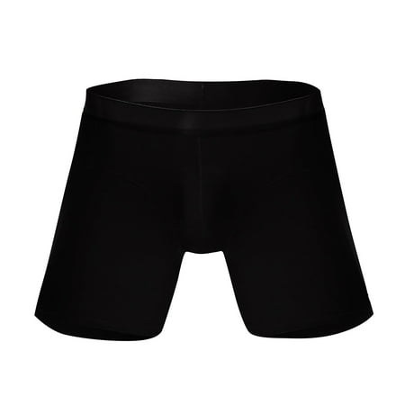 

BIZIZA Stretch Male Trunks for Men Breathable Soft Underwear Pouch Comfort Briefs Black XL