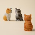 thumbnail image 7 of Dserhfy Cat Ornament Resin Statue Handmade Realistic Cat Figurine Home Office Desktop Living Room Decoration, 7 of 7
