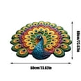 thumbnail image 2 of 1 PC Interesting Peacock Floor Mat Floor Mats Porch Entrance Door Floor Mats(24"×24",C), 2 of 5