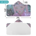 thumbnail image 3 of Anime Girl and Cat Hooded Beach Towel Kids Bath Towels Quick Dry for Pool Swiming 50" x 23.5" Microfiber Soft Bathrobe, 3 of 7