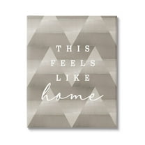 Stupell Industries This Feels Like Home Mountain Pattern Typography Canvas Wall Art, 16 x 20, Design by Lil' Rue