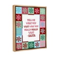 thumbnail image 4 of Stupell Industries Funny Santa What You Want Holiday Painting Brown Floater Framed Canvas Art Print Wall Art, 17 x 21, 4 of 10