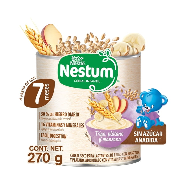 Cereal seco para lactantes Nestum trigo manzana y plátano 270 g