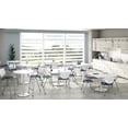 thumbnail image 2 of KFI Studios KOOL Armless Stacking Chair, 400lb Capacity, White Back, Navy Seat, 2 of 2