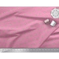 thumbnail image 2 of Soimoi Tissu Satin Modal Feuilles & Roses Imprimé Floral Tissu au Mètre 42 Pouces de Large, 2 of 3