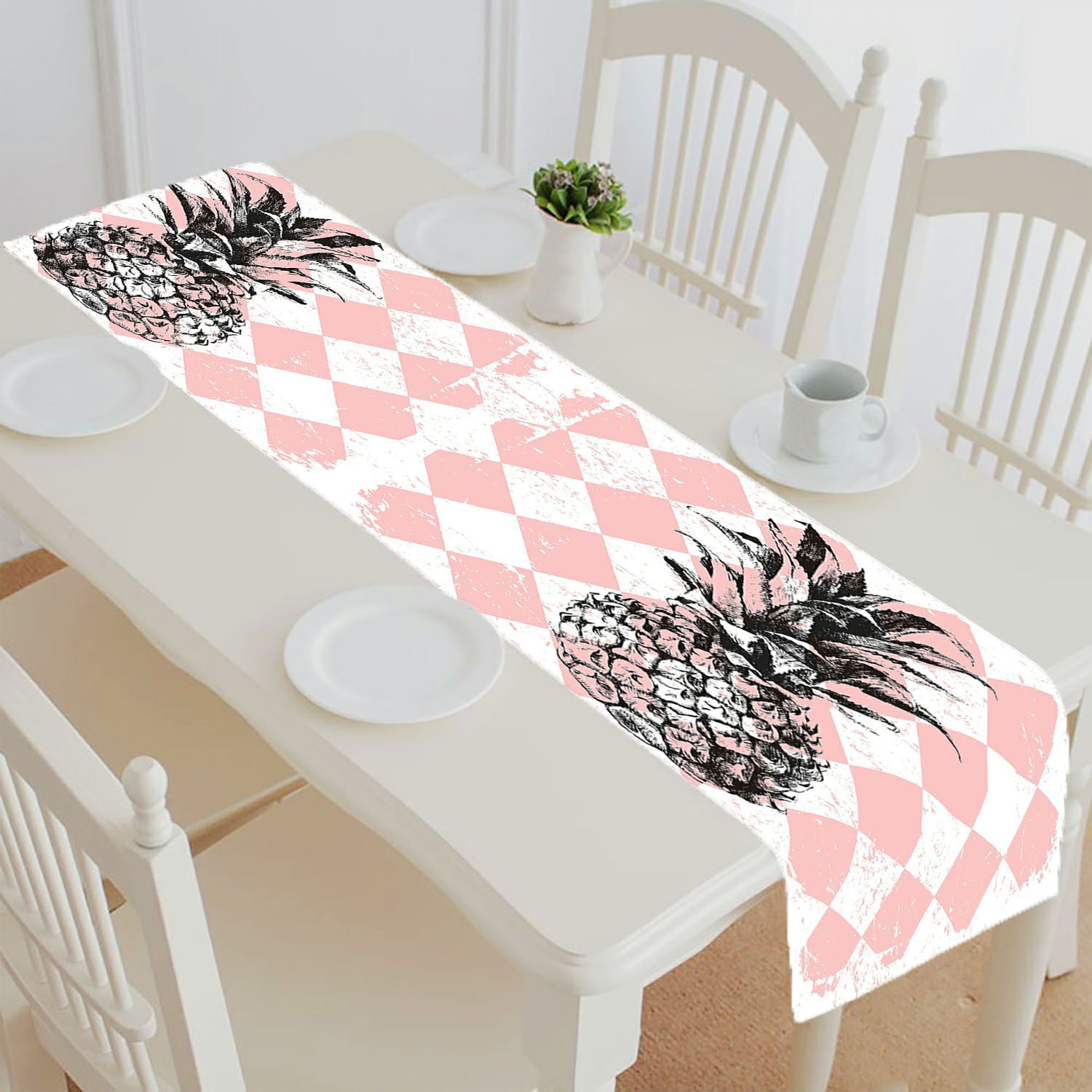 Flamingo Tropical Bird Pink Tie Dye Placemat Table Mats Set of 6 Heat Resistant Stain Washable Kitchen Place Mats Non Slip Vinyl Placemat for Dining Table Decoration
