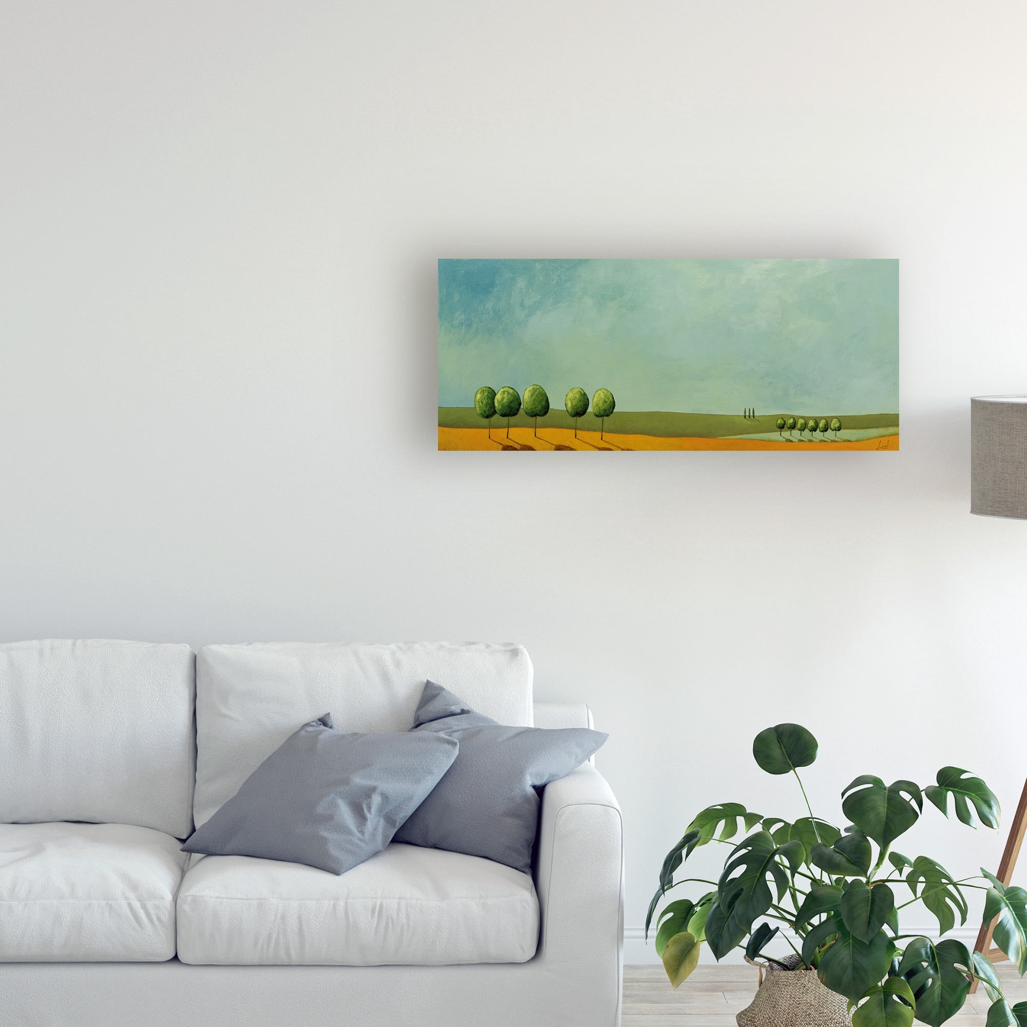 Trademark Fine Art 'Green Tuscan Paint Landscape 2' Canvas Art by Pablo Esteban