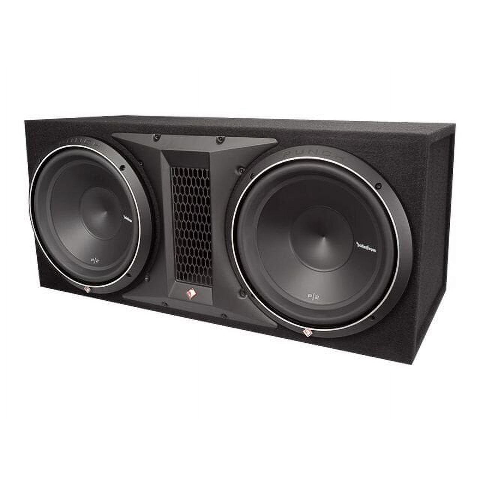 Rockford Fosgate P2-2X12 Dual 12" Ported Loaded Enclosure, 800 Watts Rms, - 1-Ohm Final, H 15.1” X W 33.9” X D 16.4”