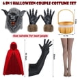 thumbnail image 2 of Disfraz de Halloween para pareja, punto de cruz, caperucita roja y lobo, 2 of 6