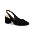 thumbnail image 1 of BLISSFUL STEP Escarpins à Talon Bloc pour Femmes Slingback Talons Noirs 7,5, 1 of 8