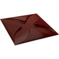 thumbnail image 6 of Ekena Millwork 19 5/8"W x 19 5/8"H Austin EnduraWall Decorative 3D Wall Panel, Gloss Merlot (Covers 2.67 Sq. Ft.), 6 of 6
