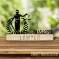 thumbnail image 3 of Craftnamesign Wooden Lawyer Desk Name Plate, Metal Nameplate, Lawyer Desk Decor, Law Office Decor, 3 of 5