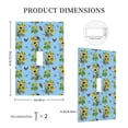 thumbnail image 3 of Daiia Sunflowers And Bees Pattern Decorator Wall Plate Child Safe Outlet Cover, Switch and Outlet Covers,Size 1-Gang 5.0" x3.0" , Polycarbonate Thermoplastic-Style T, 3 of 6