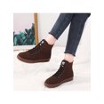 thumbnail image 4 of UKAP Womens Ankle Booties Punk Winter Boots Platform Combat Boot Outdoor Short Bootie Slip Resistant Shoes Brown 5.5, 4 of 9